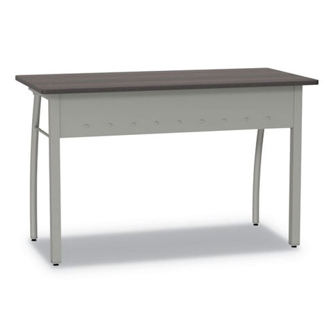 Image of Trento Line Rectangular Desk, 47.25w X 23.63d X 29.5h, Mocha/gray