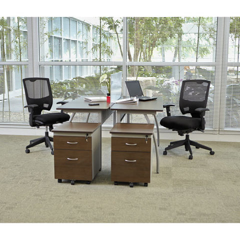 Image of Trento Line Rectangular Desk, 47.25w X 23.63d X 29.5h, Mocha/gray