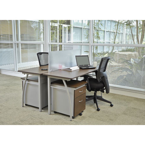 Image of Trento Line Rectangular Desk, 47.25w X 23.63d X 29.5h, Mocha/gray