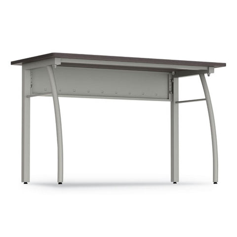 Image of Trento Line Rectangular Desk, 47.25w X 23.63d X 29.5h, Mocha/gray