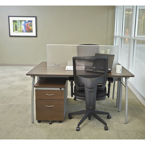 Image of Trento Line Rectangular Desk, 47.25w X 23.63d X 29.5h, Mocha/gray