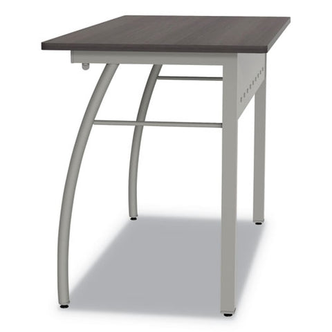 Image of Trento Line Rectangular Desk, 47.25w X 23.63d X 29.5h, Mocha/gray