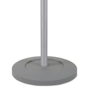 Festival Coat Stand With Umbrella Holder, Five Knobs, 14w X 14d X 73.67h, Silver Gray