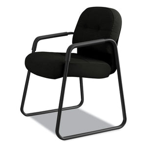 Pillow-soft 2090 Series Guest Arm Chair, 31.25" X 35.75" X 36", Black Seat/black Back, Black Base