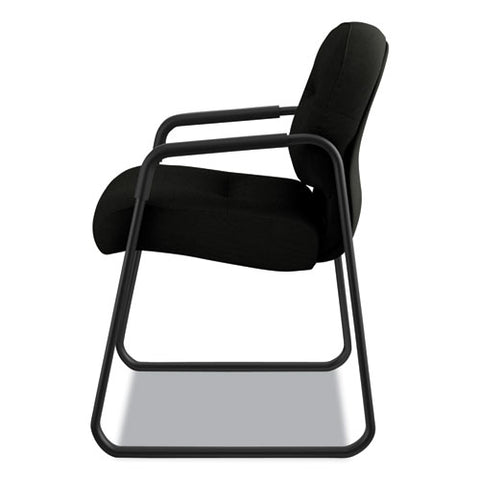 Image of Pillow-soft 2090 Series Guest Arm Chair, 31.25" X 35.75" X 36", Black Seat/black Back, Black Base