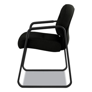 Pillow-soft 2090 Series Guest Arm Chair, 31.25" X 35.75" X 36", Black Seat/black Back, Black Base