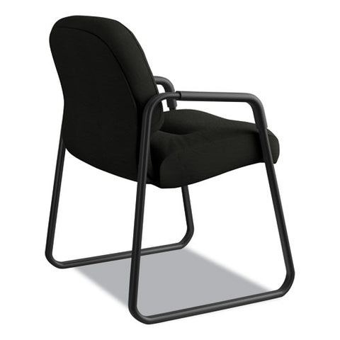 Image of Pillow-soft 2090 Series Guest Arm Chair, 31.25" X 35.75" X 36", Black Seat/black Back, Black Base