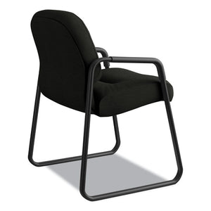 Pillow-soft 2090 Series Guest Arm Chair, 31.25" X 35.75" X 36", Black Seat/black Back, Black Base