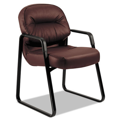 Image of Pillow-soft 2090 Series Guest Arm Chair, 31.25" X 35.75" X 36", Black Seat/black Back, Black Base