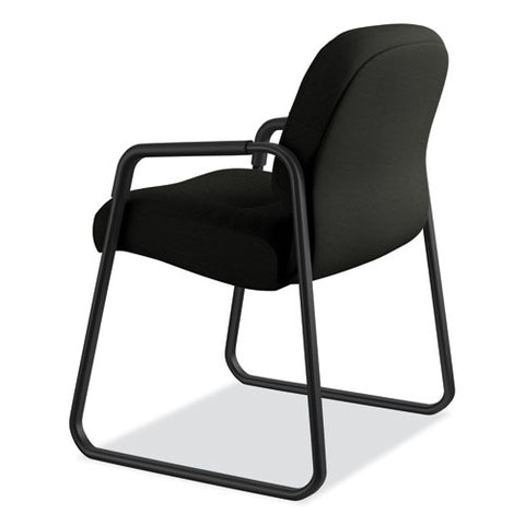 Image of Pillow-soft 2090 Series Guest Arm Chair, 31.25" X 35.75" X 36", Black Seat/black Back, Black Base