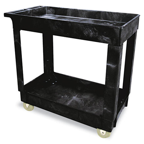 Image of Service/utility Cart, Two-shelf, 34.13w X 17.38d X 32.38h, Black