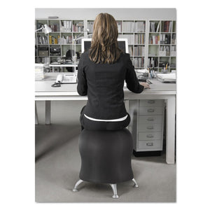 Zenergy Ball Chair, Black Seat/black Back, Silver Base