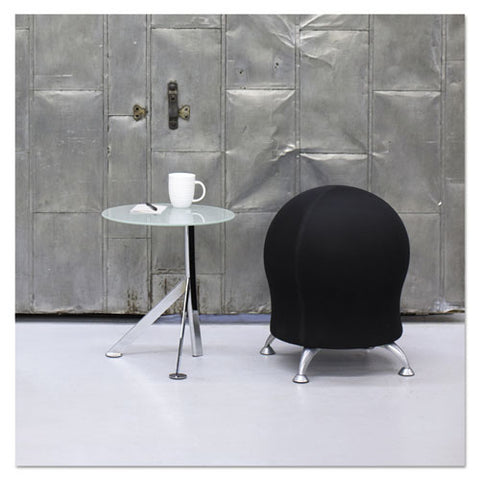 Image of Zenergy Ball Chair, Black Seat/black Back, Silver Base