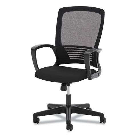 Image of Hvl525 Mesh High-back Task Chair, Supports Up To 250 Lbs., Black Seat/black Back, Black Base