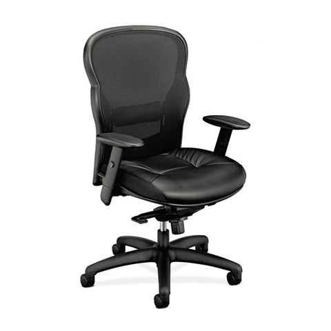 Image of Wave Mesh High-back Task Chair, Supports Up To 250 Lbs., Black Seat/black Back, Black Base