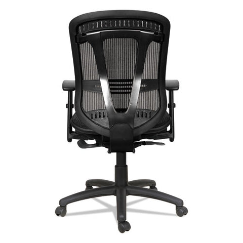 Image of Alera Eon Series Multifunction Mid-back Suspension Mesh Chair, Supports Up To 275 Lbs, Black Seat/black Back, Black Base