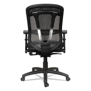 Alera Eon Series Multifunction Mid-back Suspension Mesh Chair, Supports Up To 275 Lbs, Black Seat/black Back, Black Base