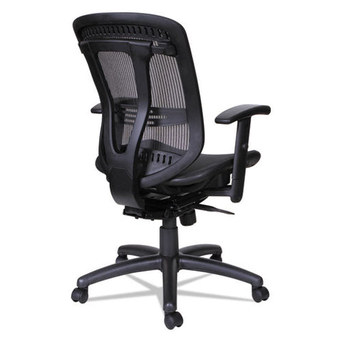 Image of Alera Eon Series Multifunction Mid-back Suspension Mesh Chair, Supports Up To 275 Lbs, Black Seat/black Back, Black Base