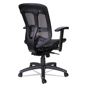 Alera Eon Series Multifunction Mid-back Suspension Mesh Chair, Supports Up To 275 Lbs, Black Seat/black Back, Black Base