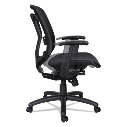 Image of Alera Eon Series Multifunction Mid-back Suspension Mesh Chair, Supports Up To 275 Lbs, Black Seat/black Back, Black Base