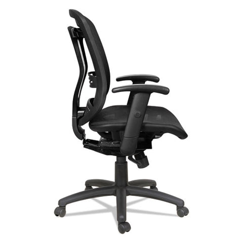 Image of Alera Eon Series Multifunction Mid-back Suspension Mesh Chair, Supports Up To 275 Lbs, Black Seat/black Back, Black Base