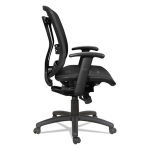 Alera Eon Series Multifunction Mid-back Suspension Mesh Chair, Supports Up To 275 Lbs, Black Seat/black Back, Black Base