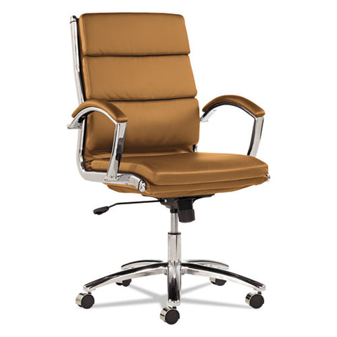 Image of Alera Neratoli Mid-back Slim Profile Chair, Supports Up To 275 Lbs, Red Seat/red Back, Chrome Base