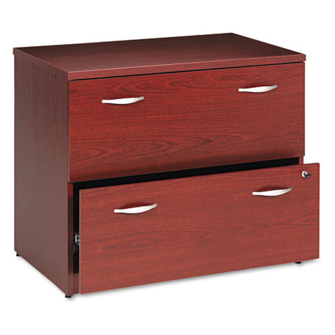 Image of Series C Collection 2 Drawer 36w Lateral File (assembled), 35.75w X 23.38d X 29.88h, Natural Cherry