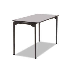 Maxx Legroom Rectangular Folding Table, 72w X 30d X 29-1/2h, Gray/charcoal