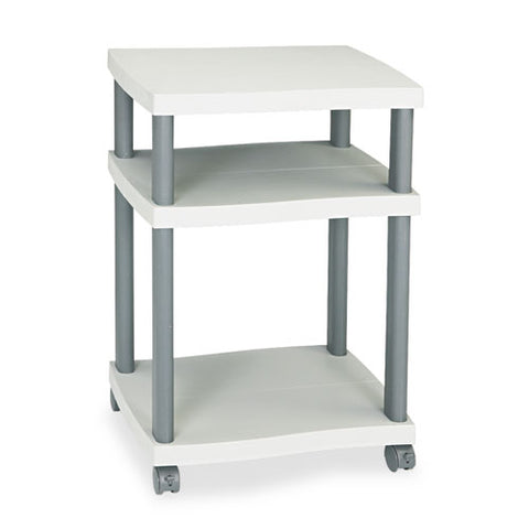 Image of Wave Design Printer Stand, Two-shelf, 20w X 17.5d X 11.5h, Charcoal Gray