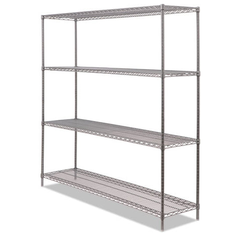 Image of Ba Plus Wire Shelving Kit, 4 Shelves, 72" X 18" X 72", Black Anthracite Plus