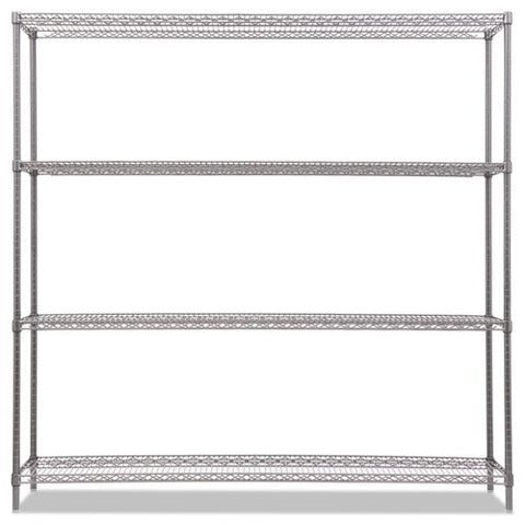 Image of Ba Plus Wire Shelving Kit, 4 Shelves, 72" X 18" X 72", Black Anthracite Plus