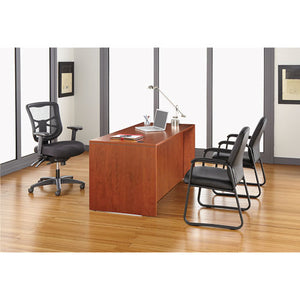 Alera Elusion Series Mesh High-back Multifunction Chair, Supports Up To 275 Lbs, Black Seat/black Back, Black Base