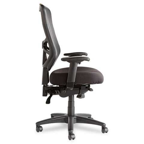 Image of Alera Elusion Series Mesh High-back Multifunction Chair, Supports Up To 275 Lbs, Black Seat/black Back, Black Base