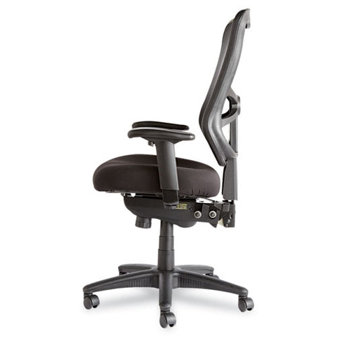 Image of Alera Elusion Series Mesh High-back Multifunction Chair, Supports Up To 275 Lbs, Black Seat/black Back, Black Base