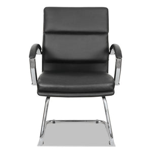 Alera Neratoli Slim Profile Guest Chair, 23.81'' X 27.16'' X 36.61'', Black Seat/black Back, Chrome Base