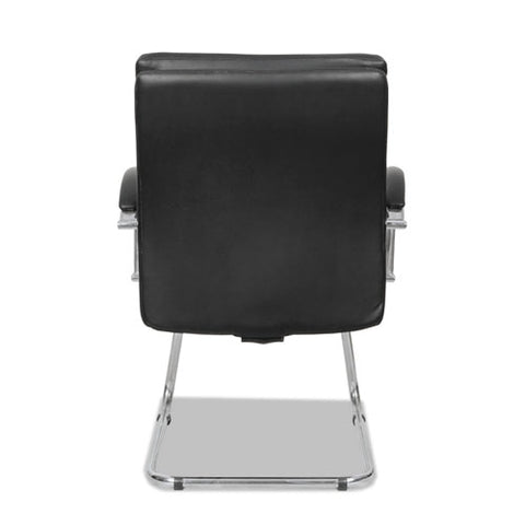 Image of Alera Neratoli Slim Profile Guest Chair, 23.81'' X 27.16'' X 36.61'', Black Seat/black Back, Chrome Base