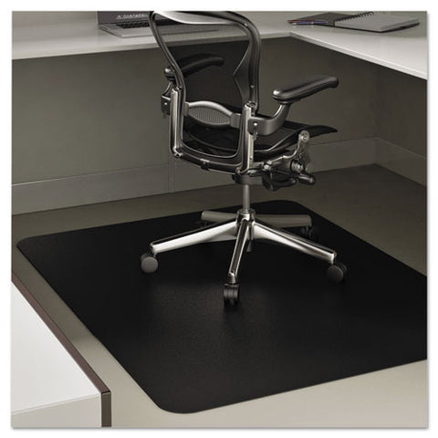 Image of Economat All Day Use Chair Mat For Hard Floors, 45 X 53, Rectangular, Black