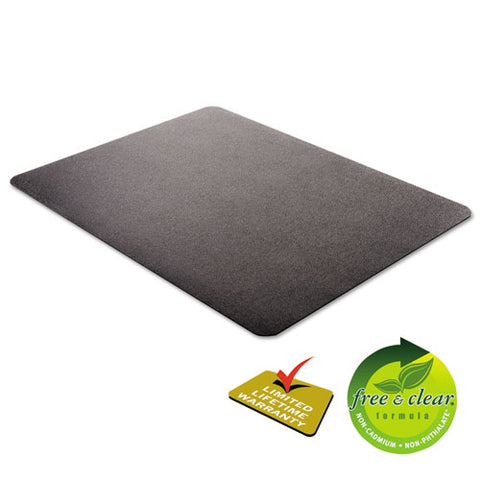 Image of Economat All Day Use Chair Mat For Hard Floors, 45 X 53, Rectangular, Black