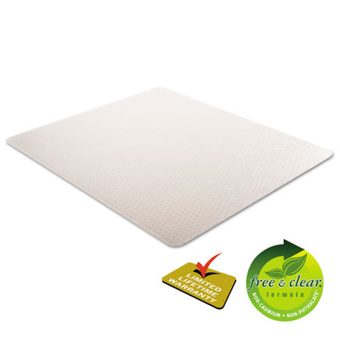 Image of Duramat Moderate Use Chair Mat, Low Pile Carpet, Flat, 46 X 60, Rectangle, Clear