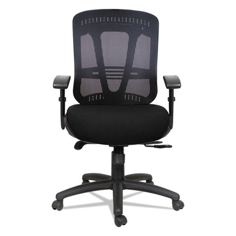 Image of Alera Eon Series Multifunction Mid-back Cushioned Mesh Chair, Supports Up To 275 Lbs, Black Seat/black Back, Black Base