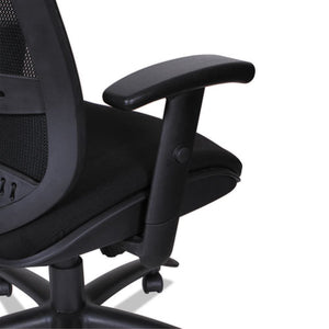 Alera Eon Series Multifunction Mid-back Cushioned Mesh Chair, Supports Up To 275 Lbs, Black Seat/black Back, Black Base