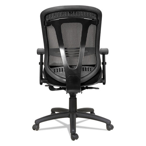 Image of Alera Eon Series Multifunction Mid-back Cushioned Mesh Chair, Supports Up To 275 Lbs, Black Seat/black Back, Black Base