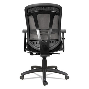 Alera Eon Series Multifunction Mid-back Cushioned Mesh Chair, Supports Up To 275 Lbs, Black Seat/black Back, Black Base