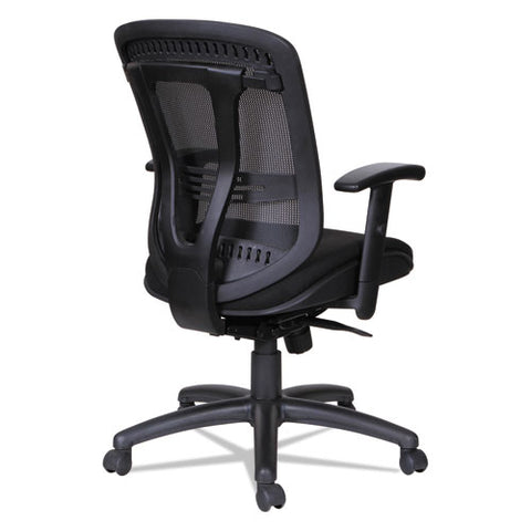 Image of Alera Eon Series Multifunction Mid-back Cushioned Mesh Chair, Supports Up To 275 Lbs, Black Seat/black Back, Black Base