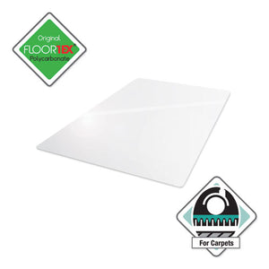 Cleartex Ultimat Polycarbonate Chair Mat For High Pile Carpets, 60 X 48, Clear