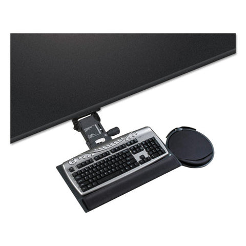 Image of Leverless Lift N Lock Keyboard Tray, 19w X 10d, Black