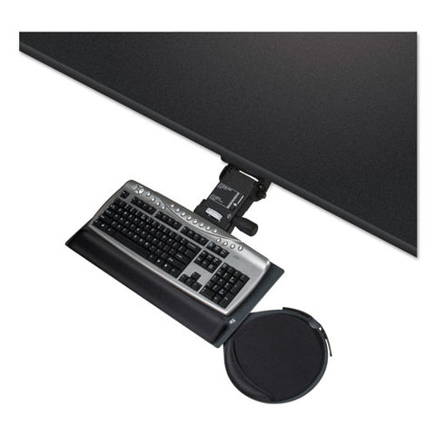 Image of Leverless Lift N Lock Keyboard Tray, 19w X 10d, Black