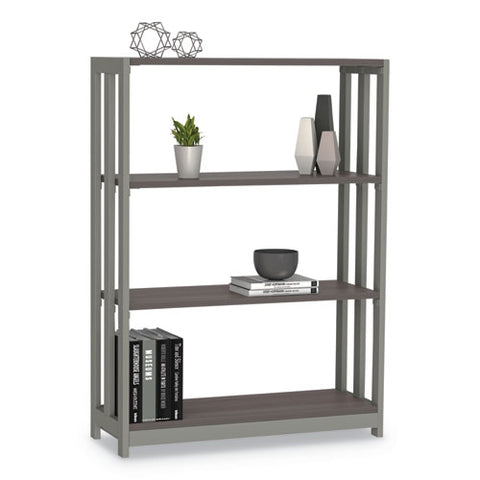 Image of Trento Line Bookcase, Three-shelf, 31 1/2w X 11 5/8d X 43 1/4h, Mocha