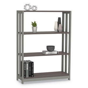 Trento Line Bookcase, Three-shelf, 31 1/2w X 11 5/8d X 43 1/4h, Mocha